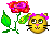 the kitty and flower